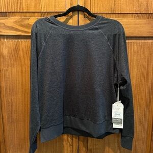 Vuori Halo Crew Top Charcoal Heather